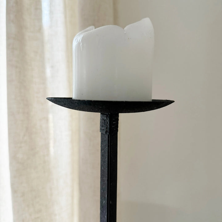 Black Iron Pillar Candle Holder Candle Holders Calla Collective