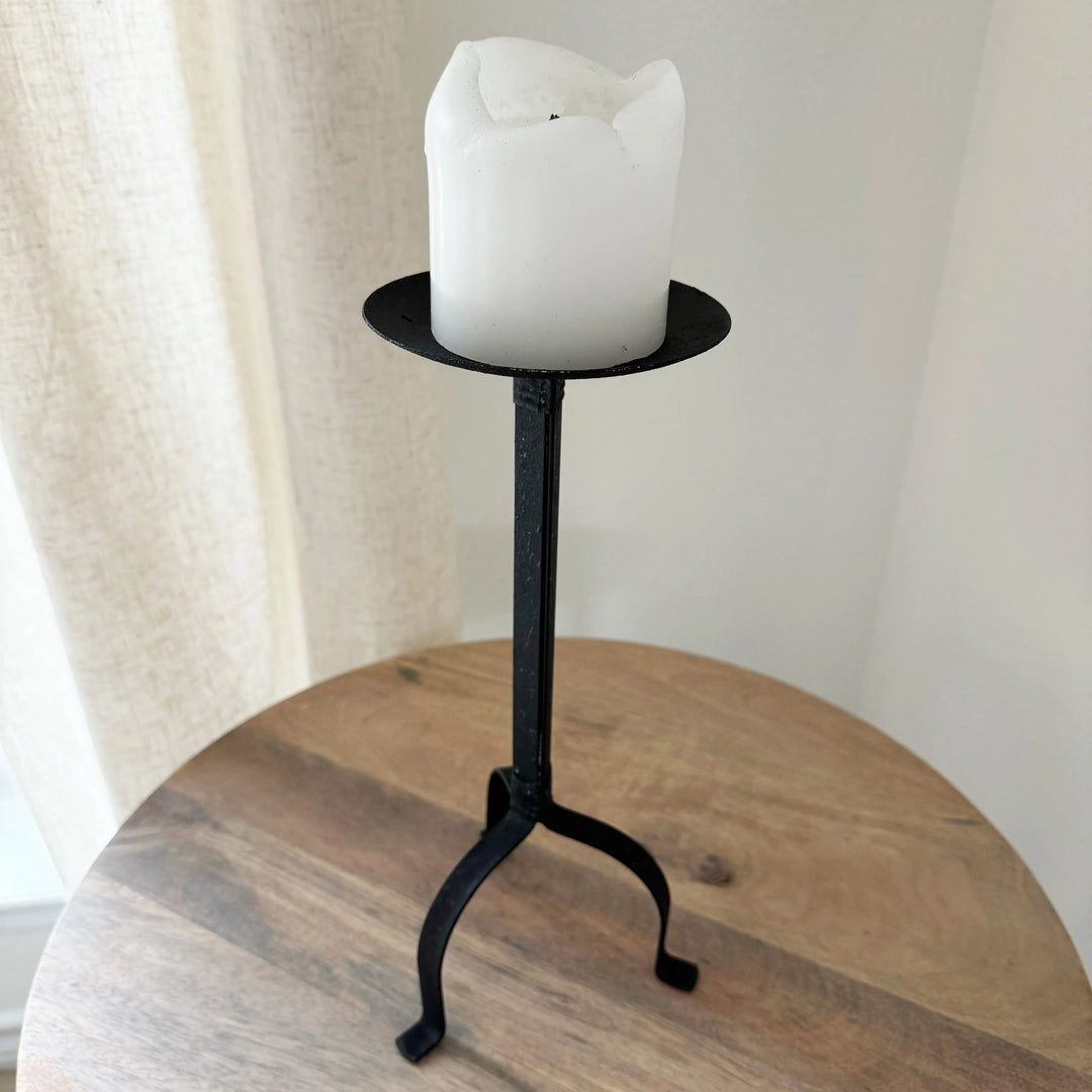 Black Iron Pillar Candle Holder Candle Holders Calla Collective