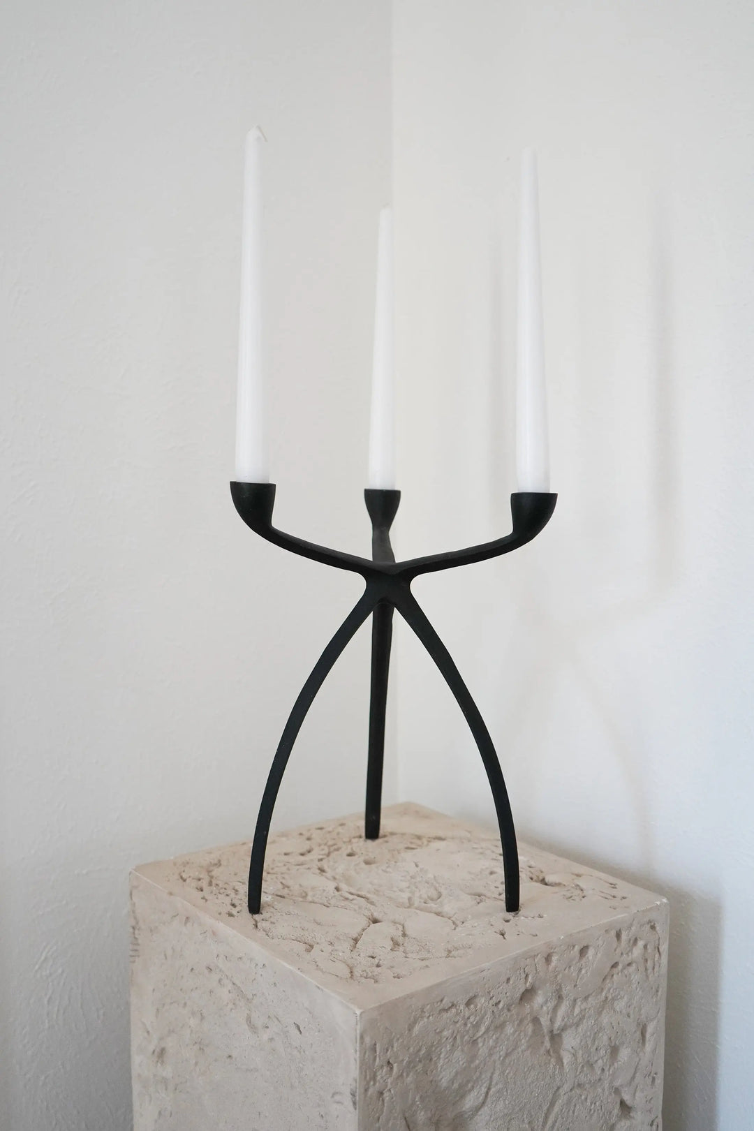 Black Triple Candelabra Candle Holders Calla Collective  65.00