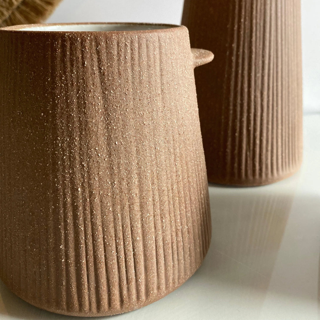 Canyon Vases, Calla Collective, earthenware, textured vases, brown vases, terra cotta vases, vase, home decor, decorative vase, small vase, medium vase, entry table vase, entry table decor, fireplace decor, coffee table decor, buffet decor, vase with pampas grass, vases for sale, ginger jar vase, home decor trends 2022, spring 2022, farmhouse dining room decor, kitchen decor themes, home decor store near me, online home decor shop