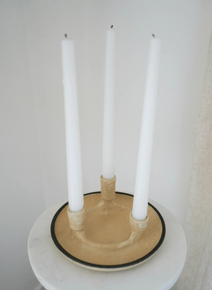 Ceramic Cluster Taper Holder Dish - Calla Collective