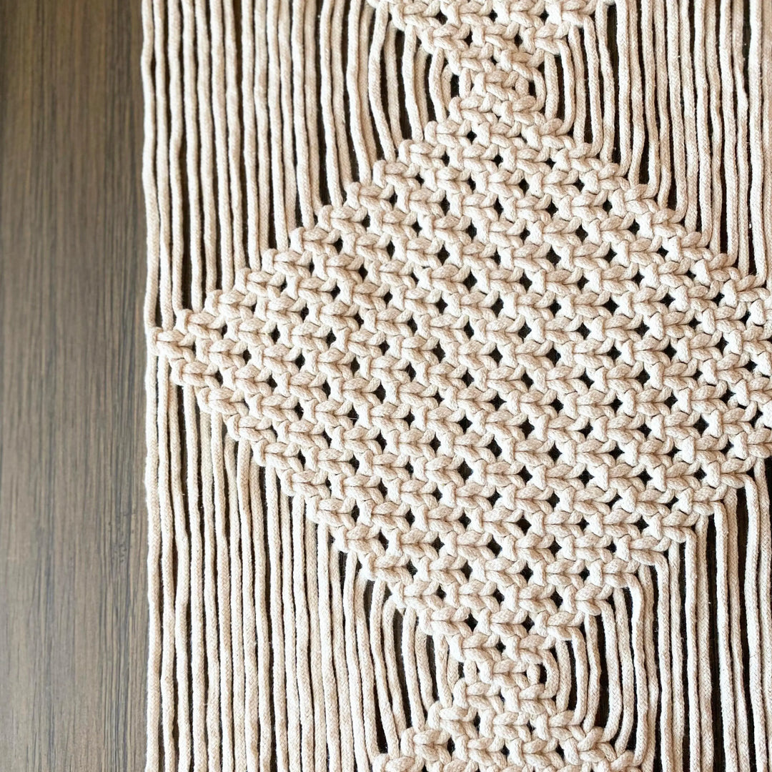 Doria Macrame Wall Hanging, Calla Collective, macrame wall hanging, wall decor, wall art, woven decor, neutral, white, off white, cream, home decor, boho home