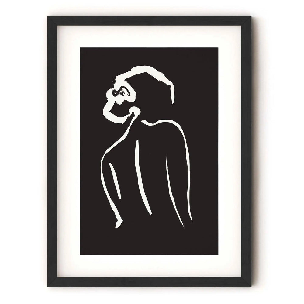 Figure Sketch Art Print, Figure Sketch, Calla Collective, Spring 2022, Home Decor Trends 2022, Modern Art, Minimal Art, Black and White Art, Art Prints