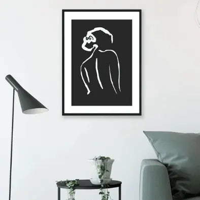 Figure Sketch Art Print, Figure Sketch, Calla Collective, Spring 2022, Home Decor Trends 2022, Modern Art, Minimal Art, Black and White Art, Art Prints