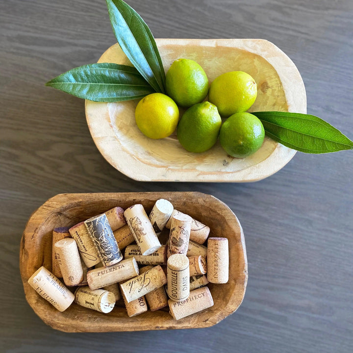 Hand Carved Wooden Bowl, Small, Calla Collective, home decor, wood home decor, wood home accessories, catchall, small tray, small wood tray, key bowl, cork holder, cork bowl, fruit bowl, home decor bowl, decorative wood bowl, decorative bowl