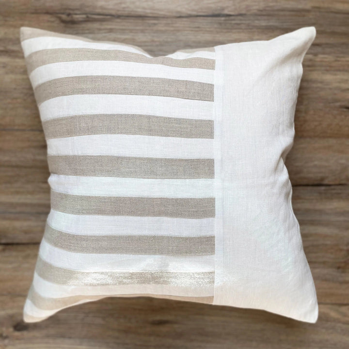 Nolan throw pillow, down insert, linen throw pillow, linen throw pillows, throw pillows, neutral throw pillows, set of throw pillows, brown and white pillows, home decor, linen, calla collective home, calla collective, home decor store near me, online home decor store, home decor shop, living room ideas, home styling ideas, linen pillow covers