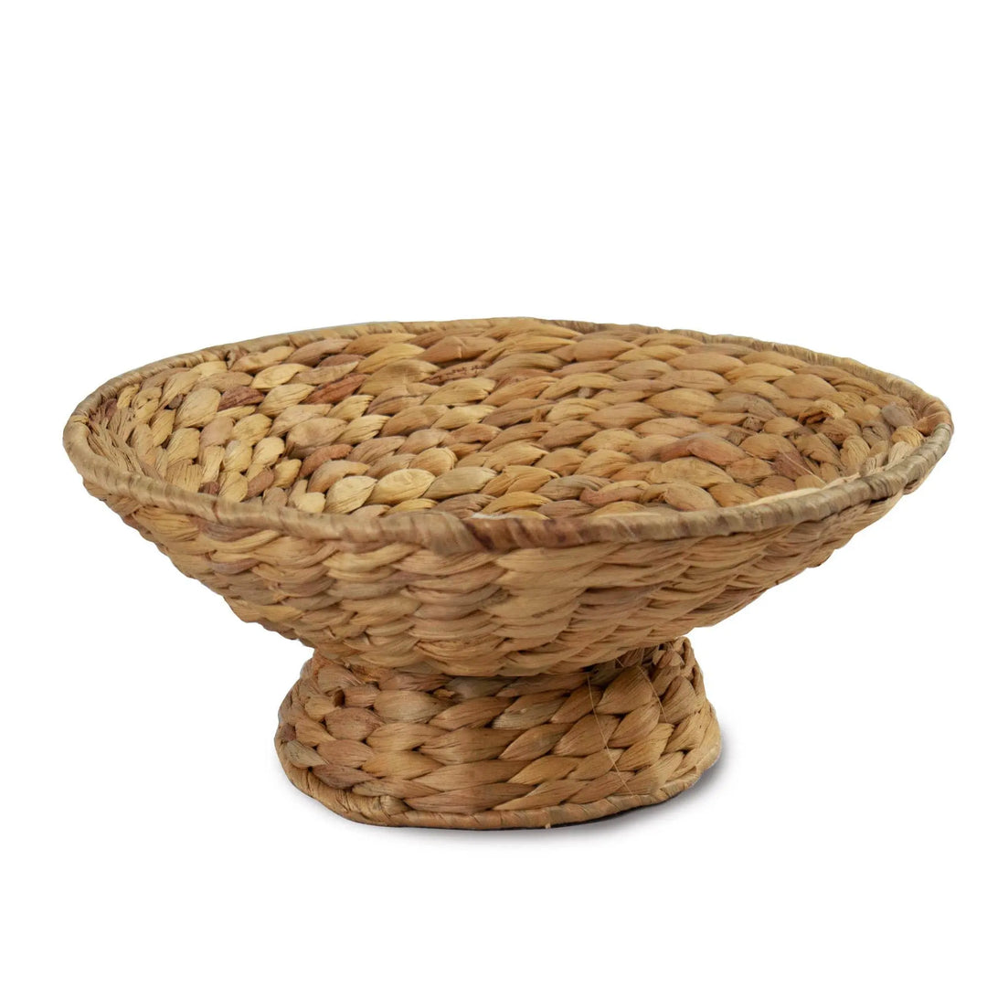 rattan bowl basket, large wicker bowl, rattan decorative bowl, small rattan bowl, large woven bowl, round pedestal bowl, round decorative bowl, what to put in a pedestal bowl, wicker furniture, Wicker Pedestal Bowl, fruit bowl, boho home decor, boho fruit bowl, kitchen accessories, home decor store near me, online home decor store, woven bowl, soft bowls, kitchen decor, calla collective home, calla home