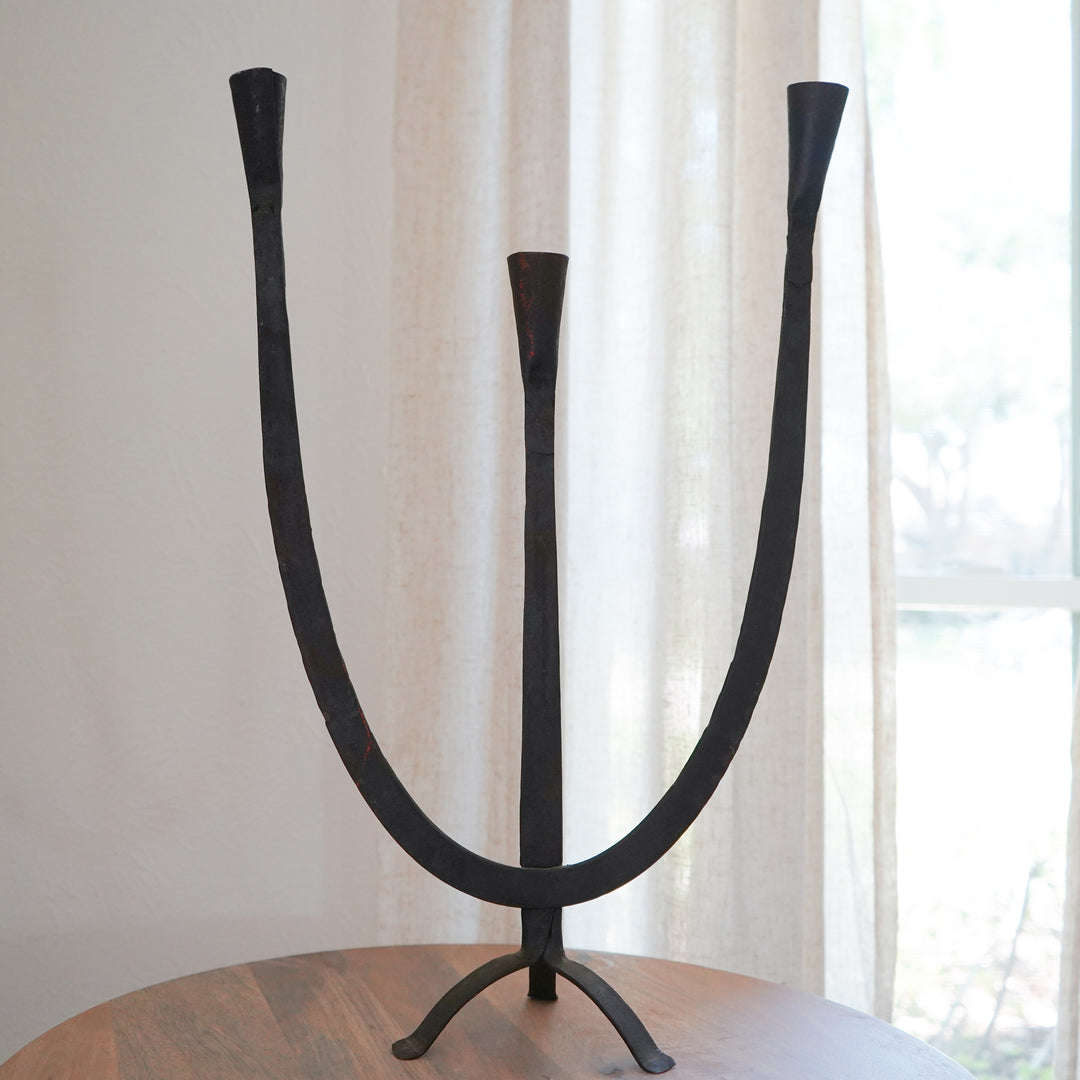 Vintage Mid-Century Iron Candelabra Decor Calla Collective  